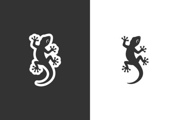 Download A Black Silhouette of a Gecko - Black silhouette Collection