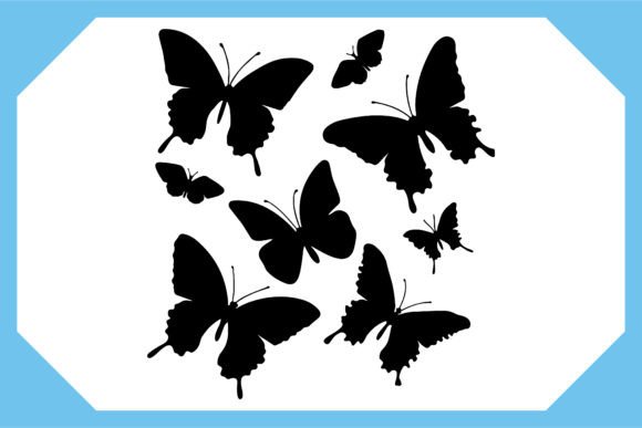 Download Butterfly Black Silhouette 15 - Black silhouette Collection