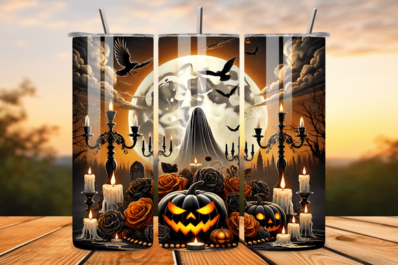 Download Gothic Spooky Ghost 20oz Tumbler Wrap - Premium Resources