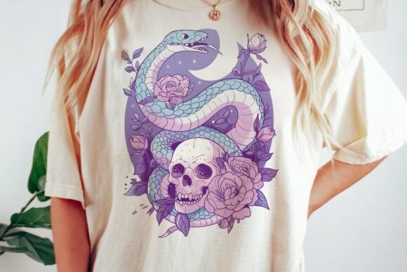 Download Serpent Skull Rose Gothic Art Png - Gothic art Collection
