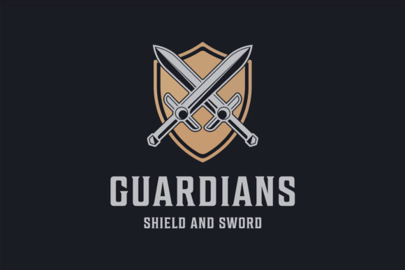 Download Shield and Cross Sword Logo Vintage - Logo Collection