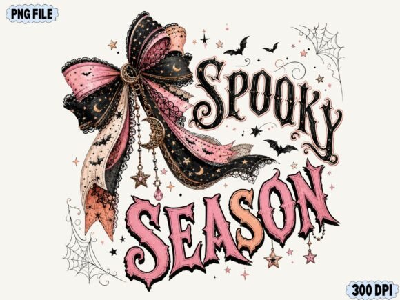 Download Pink Bow Gothic Spooky Season Png - Gothic spooky Collection
