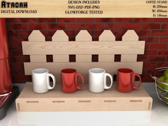 Download Coffee Mug Fence Display Stand Svg File - Play Collection